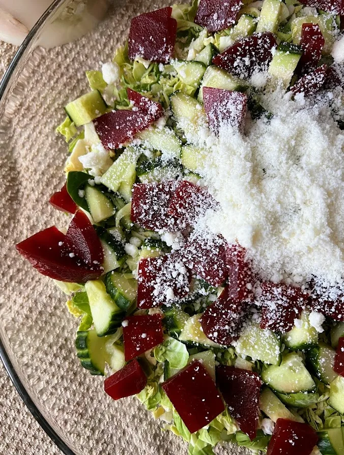 The Ultimate Summer Salad: Arugula, Pickled Beets & Orange Ginger Dressing